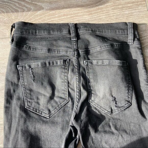 Free People Ripped  Skinny Black Washed Jeans - Picture 11 of 13